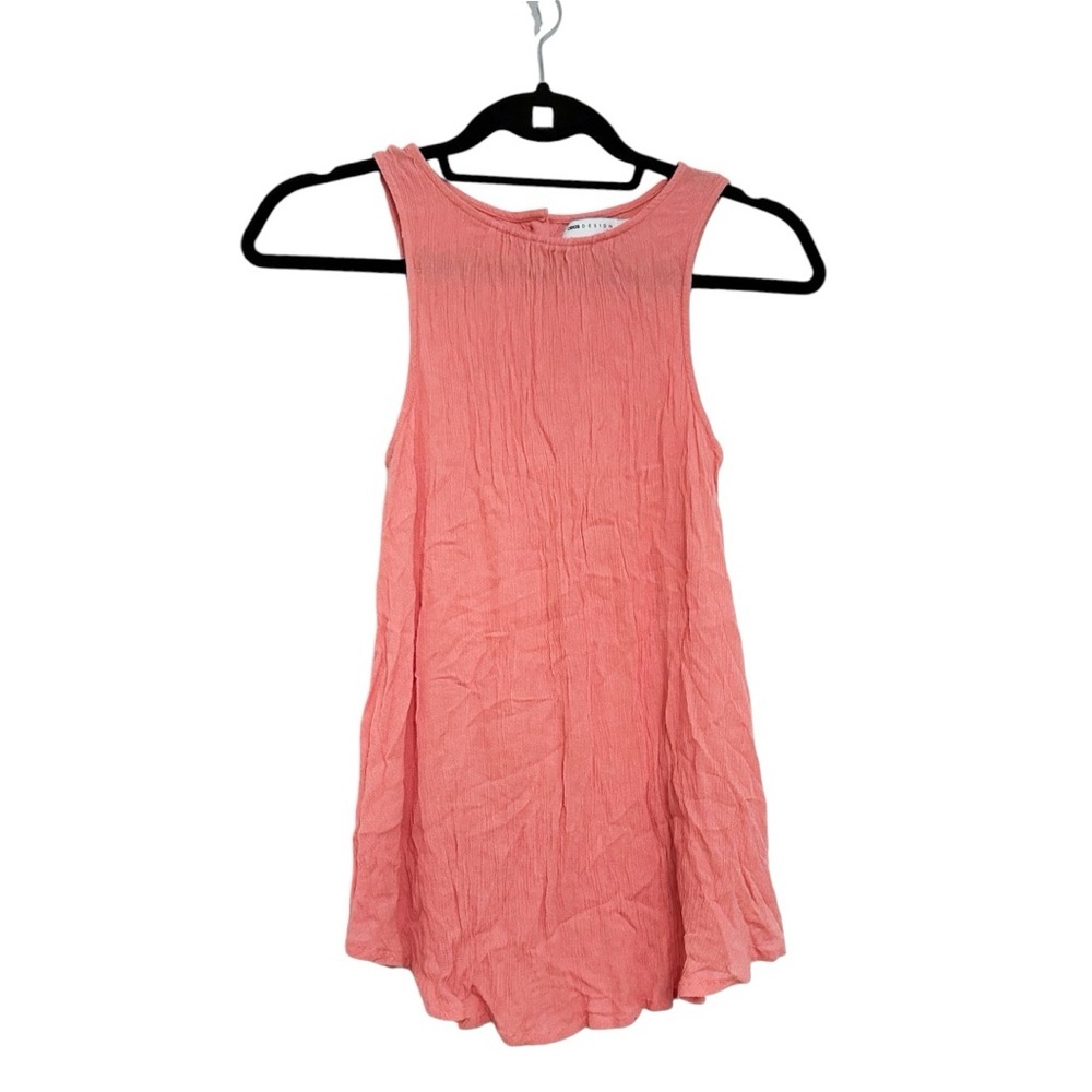 ASOS Design Maternity Coral Peach Button Back Detail Sleeveless Tank Top US 4